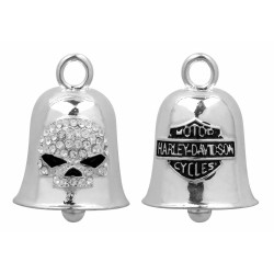 PartzBiz HD 66021 - Harley-Davidson RIDE BELL White Crystal Willi G. Skull ระฆังนำโชค HRB027 PartzBiz HD 66021 - Harley-Davidson RIDE BELL White Crystal Willi G. Skull ระฆังนำโชค HRB027