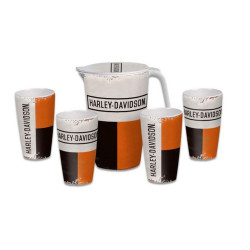 PartzBiz HD 101563 - ชุดเหยือก Harley-Davidson H-D Retro Block Picher Set HDX-98650