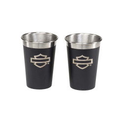 PartzBiz HD 112342 - กระจก Harley-Davidson ชุดกระจก Open Bar & Shield Stainless Steel HDX-98743