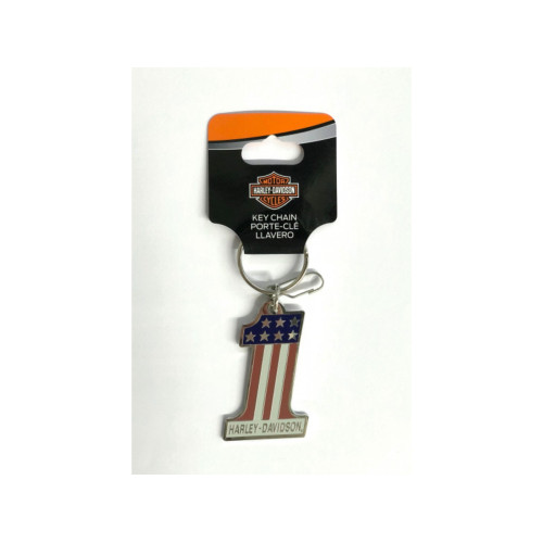 PartzBiz HD: 5000531-Harley Davidson Key Chain Skull Black Vinyl Strap