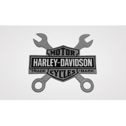 PartzBiz HD 101722 - ป้าย/สัญลักษณ์ Harley-Davidson ประแจบาร์&ชิลด์ 8011895