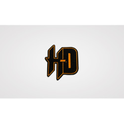 PartzBiz HD 101723 - ป้าย/สัญลักษณ์ Harley-Davidson H-D Black& Orange 8011901