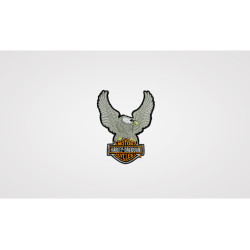 PartzBiz HD 101707 - ป้าย/สัญลักษณ์ Harley-Davidson Silver Eagle Bar&Shield 8011598