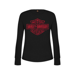 PartzBiz HD 100195 - Harley-Davidson Women Red Crayon Dealer Shirt R004714
