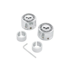 PartzBiz HD 4125 - Front Axle Caps 43163-08A Willie G. Skull Chrom