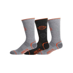 PartzBiz HD 99098 - ถุงเท้า Harley-Davidson H-D Socks Shield Riding D89265470-020