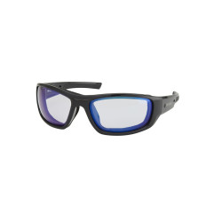 PartzBiz HD 112387 - แว่นตา Harley-Davidson Blaze ACE Clear Photochromic White Blue Mirror Shiny Black HZ0005