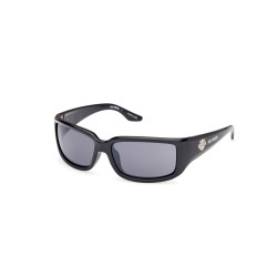 PartzBiz HD 112402 - แว่นตา Harley-Davidson Race Her Smoke Grey สีดำเงา HZ0018