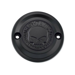 PartzBiz HD 81645 - Timer Cover 25600085 Willi G. Skull Collection Black M8, Softail, Touring