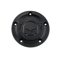 PartzBiz HD 81646 - Timer Cover 25600087 Willi G. Skull Collection Black Twin Cam, Softail, Dyna