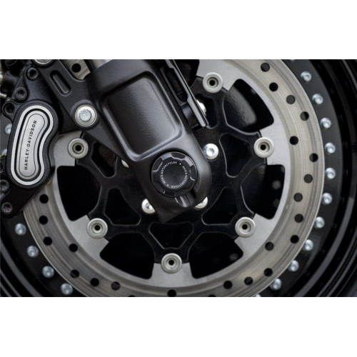 PartzBiz HD: 5001194-Fat Bob Front Axle Cover, Black, Premium, Pair