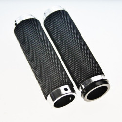 PartzBiz HD SD-GP-01-TBW-AC-SET - Speed Dealer Customs Throttle By Wire 1 Grips for Harley Davidson-Accent Machined PartzBiz HD SD-GP-01-TBW-AC-SET - Speed Dealer Customs Throttle By Wire 1 Grips for Harley Davidson-Accent Machined