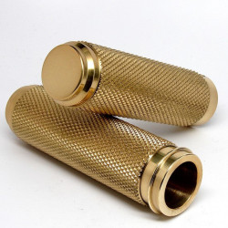 PartzBiz HD SD-GP-01-TBW-BR-SET - Speed Dealer Customs 1 Throttle by Wire Solid Brass Grips PartzBiz HD SD-GP-01-TBW-BR-SET - Speed Dealer Customs 1 Throttle by Wire Solid Brass Grips