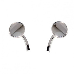 PartzBiz HD SD-MR-PL-LH - Speed Dealer Customs 2.5 Polished Aluminum Motorcycle Mirrors PartzBiz HD SD-MR-PL-LH - Speed Dealer Customs 2.5 Polished Aluminum Motorcycle Mirrors