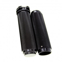 PartzBiz HD SD-GP-01-BK-SET - ปลอกแฮนด์มอเตอร์ไซค์ Speed ​​Dealer Customs ขนาด 1 นิ้ว - เคลือบอะโนไดซ์สีดำ